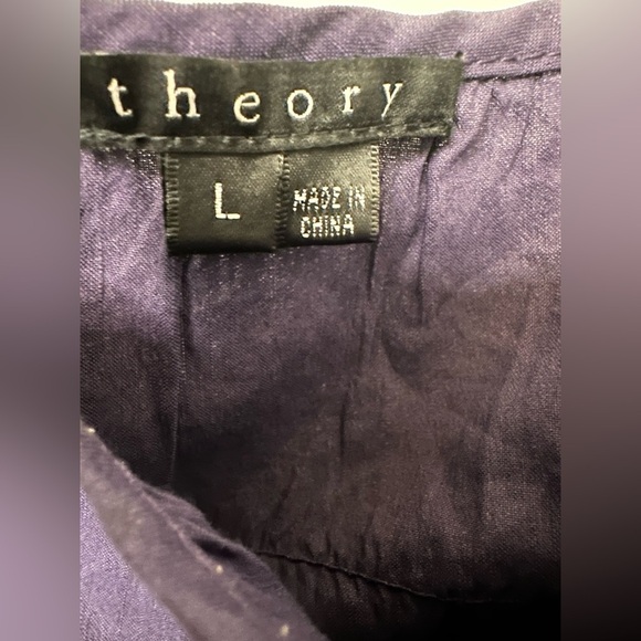 Theory Shirt Womens Tank Top Purple Angie Linen Lightweight - Picture 4 of 5
